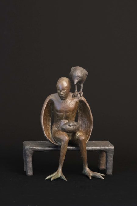 Football - sculpture by Tom Cleveland